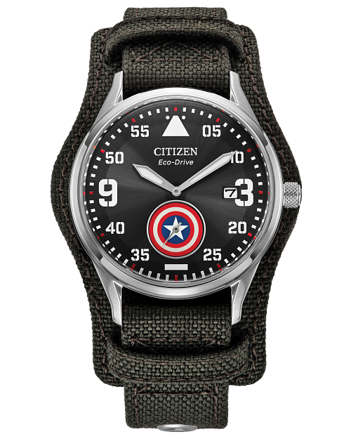 Captain America Forever Black Dial CORDURA Strap BV1140 00W CITIZEN